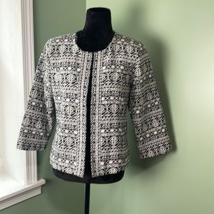 Christopher and banks, petite, black and white jacket medium